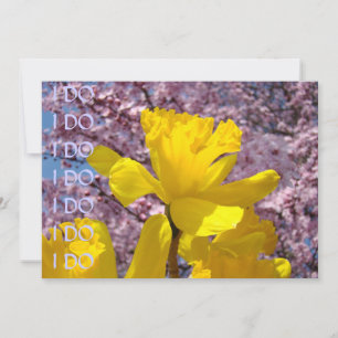 I DO! Save the Date Cards Spring Daffodil Flowers