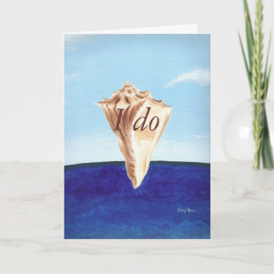 I do, Seashell Ocean Wedding Invitations cards