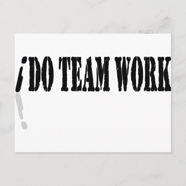 I Do Teamwork Postcard (Front)