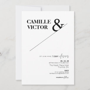 I Do To Forever Minimalist Wedding Invitation