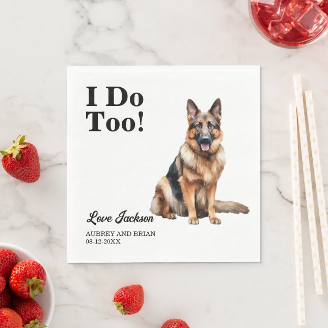 I Do Too! German Shepherd Dog Pet Napkin (Insitu)