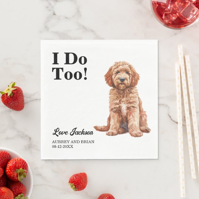I Do Too! Goldendoodle Dog Pet Napkin (Insitu)