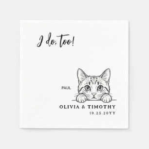 I Do Too Minimalist Cat Wedding Napkins