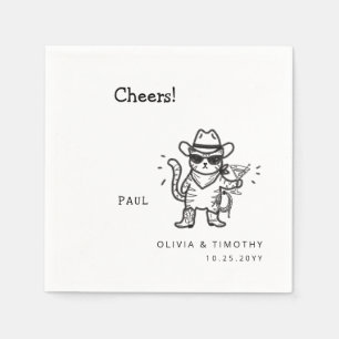 I Do Too Minimalist Cat Wedding Napkins