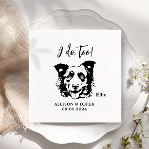 I do Too Pets Custom Hand Drawing Wedding Napkin