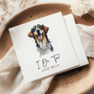 I Do, Too! Sarabi Dog Pet Wedding Napkin