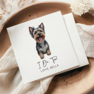 I Do, Too! Yorkshire Terrier Yorkie Dog Wedding Napkin