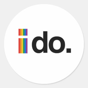 I DO WANT TO MARRY.png Classic Round Sticker