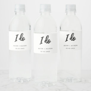 I do wedding favour best day ever hand fan water bottle label