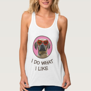 I do what I like Personalised Dog Photo Sun Glass Singlet
