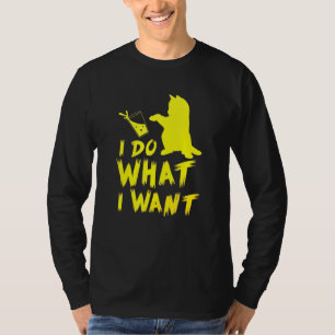 I Do What I Want Black Cat Graphic Top