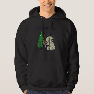 I Do What I Want Black Cat Snowman Christmas Tree Hoodie