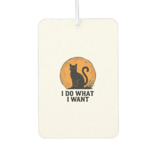 I Do What I Want Black Cat Vintage Shirt Design_1 Car Air Freshener