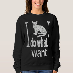 I Do What I Want Cat Coffee Black Cat Red Cup 4 Sweatshirt