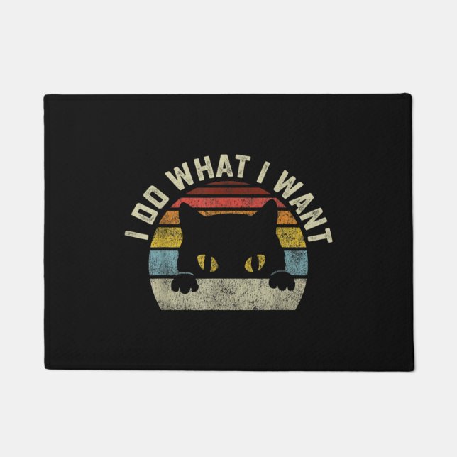 I Do What I Want Cat Doormat (Front)