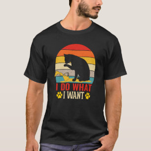 I Do What I Want Cat With Glasses T-Shirt