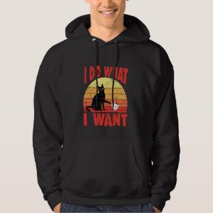 I Do What I Want Funny Cat Tee Kitten Angry Paws C