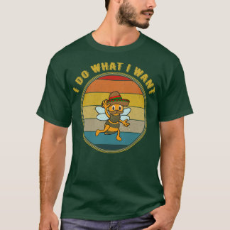I Do What I Want Mexican Bee Distressed T-Shirt