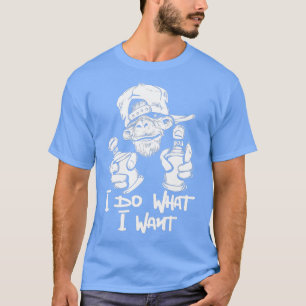 I Do What I Want Monkey Primate Lover Jungle Safar T-Shirt
