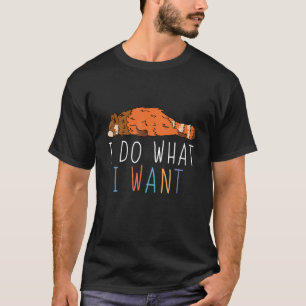 I Do What I Want Red Panda Cute Lazy Animal T-Shirt