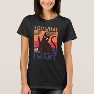 I Do What I Want Vintage Cat T-Shirt