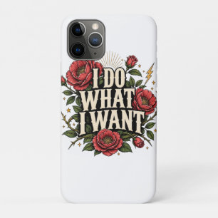 I Do What I Want Vintage Rose Botanical Statement Case-Mate iPhone Case