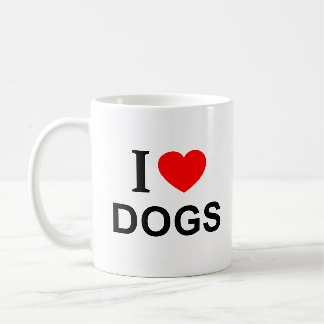I ❤️ DOGS I LOVE DOGS I HEART DOGS  MUG (Left)