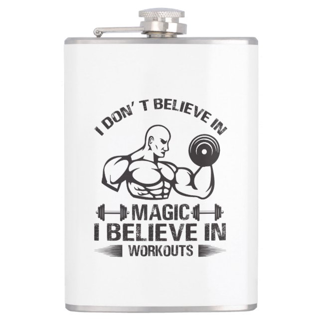I Don’t Believe in Magic Hip Flask (Front)