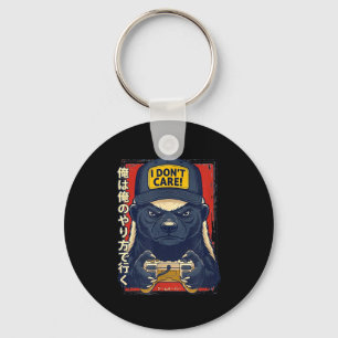 I Don’t Care - Honey Badger Gamer Design Key Ring
