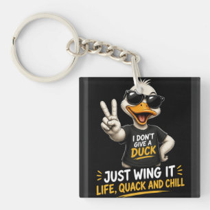 I Don’t Give a Duck Key Ring