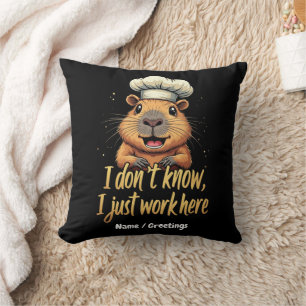 I Don’t Know, I Just Work Here Funny Workplace Cushion