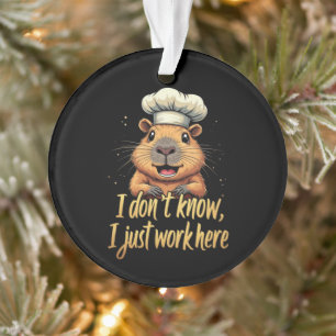 I Don’t Know, I Just Work Here Funny Workplace  Ornament