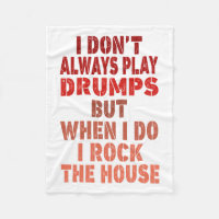 I don't always play drums funny retro sunset drumm
