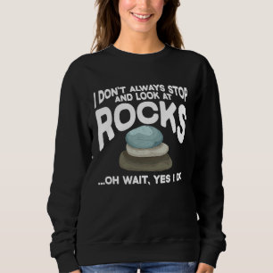 I Don't Always Stop And Look At Rocks Geology Geol Sweatshirt