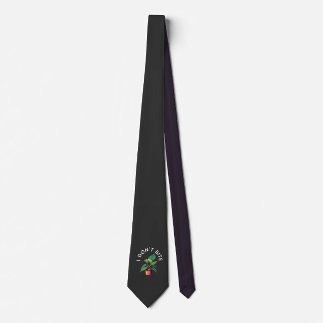 I Don't Bite Funny Venus Flytrap Tie (Front)