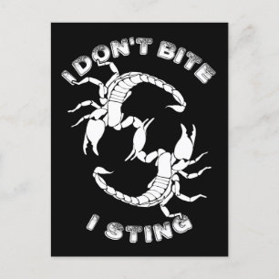 I don't Bite, I sting - Scorpio Design Postcard