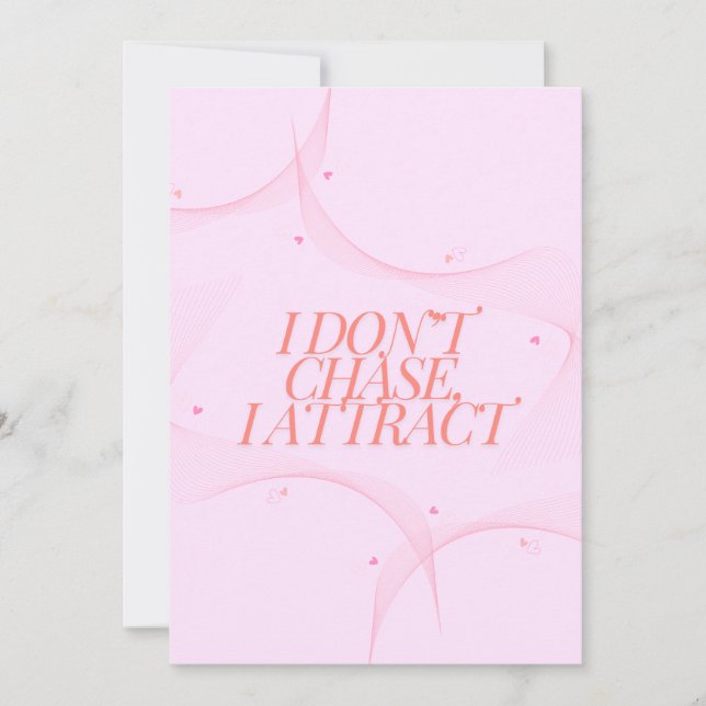 I don't chase, I attract Holiday Card (Front)