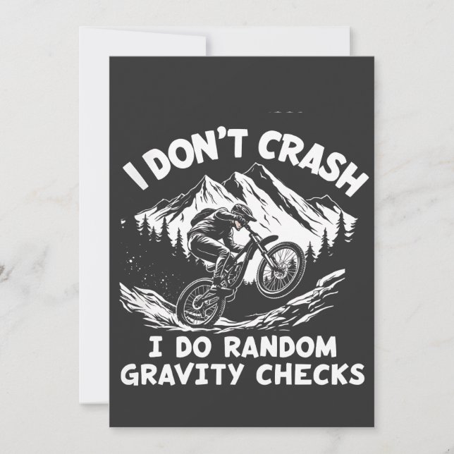 I  Don't Crash I Do Random Gravity Checks Holiday Card (Front)