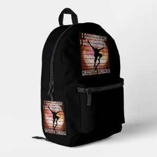I don't crash i do random quality checks printed backpack