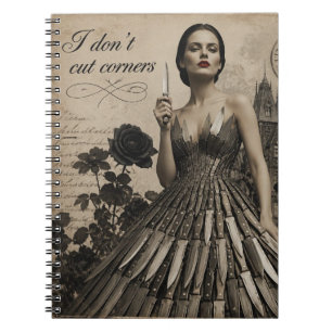 I Dont Cut Corners Surreal Collage Notebook