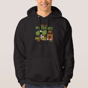 I Don't Eat My Friends Vegetable Vegetarian Vegan Hoodie