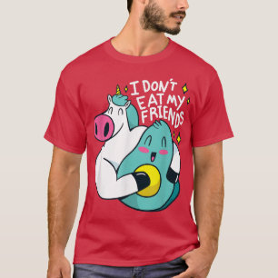 I Don't Eat My Friends Vegetarian Unicorn Avocado T-Shirt