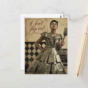 I Dont Flip Out Spatula Fantasy Fashions Postcard