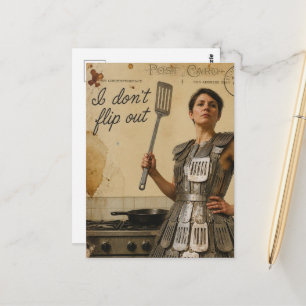 I Dont Flip Out Spatula Funny Fantasy Fashions Postcard