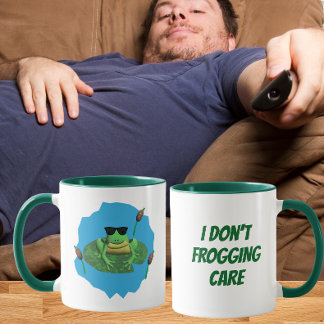 I Don't Frogging Care Frog  Mug