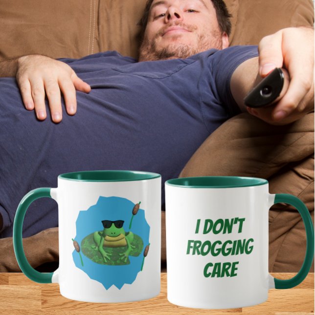 I Don't Frogging Care Frog  Mug (Creator Uploaded)