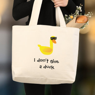 I don't give a Duck Humour Large Tote Bag