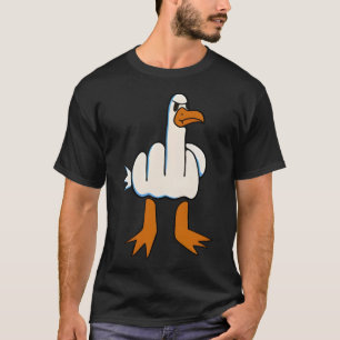 I Don't Give A Duck Middle Finger Funny Offensive  T-Shirt