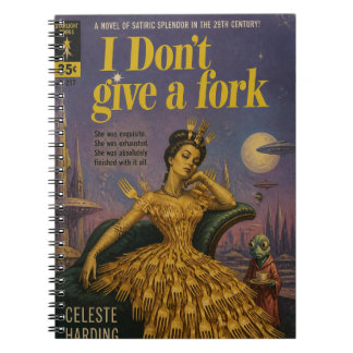 I Dont Give a Fork Faux Scifi Book Cover Journal