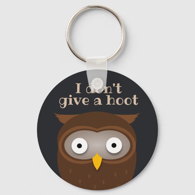 I don't give a hoot key ring (Front)